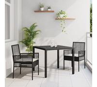 SKTQYQO Set da Pranzo da Giardino Moderno 7 Pezzi con Cuscini in Rattan Sintetico Marrone, Tavolo Rettangolare e Sedute per 6 Persone, Ideale per Patio e Terrazza, Materiali Durevoli