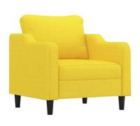 SKTQYQO Set Divani 3 Pezzi Giallo Chiaro in Tessuto