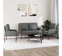 SKTQYQO Set Divani 3 Pezzi Grigio Scuro 115x56x80 cm Compensato
