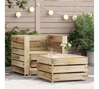 SKTQYQO Set Divani da Giardino su Pallet 2 Pezzi Legno di Pino