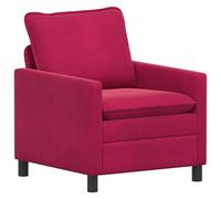 SKTQYQO Set Divano 2 Posti Velluto Rosso Vino