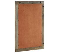 SKTQYQO Specchio Da Parete 50x2,5x70 cm Legno Massello Mango Marrone | Vetro riflesso chiaro, montaggio a parete, per bagno o ufficio, colore marrone