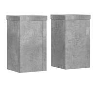 SKTQYQO Supporti Per Piante 2 Pezzi, Grigio Cemento, 10x10x18 Cm