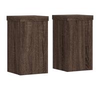SKTQYQO Supporti Per Piante 2 Pezzi Marrone 10x10x18 Cm Legno Multistrato