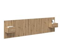 SKTQYQO Testata Con Comodino 3 Pcs Rovere Legno Multistrato