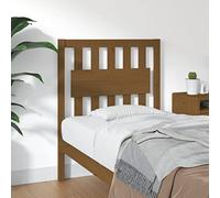 SKTQYQO Testiera per Letto in Legno Massello di Pino, Design Elegante e Rustico, Colore Ambra Marrone, Supporto Confortevole, Dimensioni 80.5x4x100 cm, Testiera per Camera da Letto,