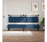 SKTQYQO Testiera Sospesa Blu Tessuto 210x55x7 cm 2 Pezzi