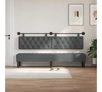 SKTQYQO Testiera Sospesa Grigio Scuro, Tessuto, 2 Pezzi, 210x55x7 cm
