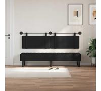 SKTQYQO Testiera Sospesa Nero Tessuto, 2 Pezzi, 170x55x5 cm