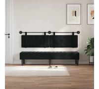 SKTQYQO Testiera Sospesa Nero Velluto, 2 Pezzi, 170x55x5 cm