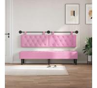SKTQYQO Testiera Sospesa Rosa Tessuto 2 Pezzi 190x55x7 cm
