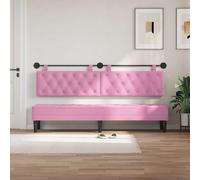 SKTQYQO Testiera Sospesa Rosa Tessuto 2 Pezzi 210x55x7 cm