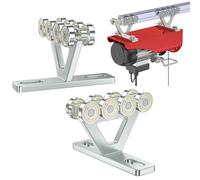 SKTREX Carrello di sollevamento a 8 ruote con rulli, montante per sollevatore elettrico, adatto per canale di montante largo e alto da 1-5/8", funzionamento silenzioso e ad alta resistenza