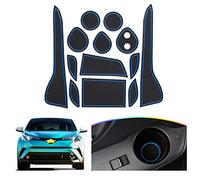 SKTU Door Slot Mat for 2018-2022 C-HR CHR Non-Slip Interior Door Groove Gate Pad Fit Toyota Door Compartment Cup Center Console Liners Car Accessory Decoration (Blue)