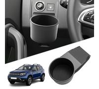 SKTU Portabicchieri della Console Centrale per Dacia Duster 2 restyling 2018-2023 | Portabicchieri con stoccaggio per Foro Lato Volante Accessori Dacia Duster 2 [Solo per l'uso con Fori]
