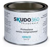 SKUDO360® - Vernice Protettiva Trasparente OPACA Effetto Naturale per Chalk Paint, Legno, Muro, Cemento, Pietra e Terracotta - Finitura Lavabile Extra Resistente Base Acqua Interno/Esterno (500 ml)