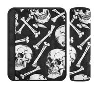 Skull Bones Painted Black and White 2 Pack copertura cintura auto protegge il collo e le spalle per camion funda para cinturón de carro