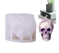 Skull Candle Mold - Handcrafted Epoxy Silicone Resin Casting Halloween