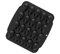Skull Chocolate Mold, 3d Reusable Silicone Skeleton Mould, 11.42x10.43x1.1 Inches Easy Release Decoration Supplies, Spooky Dessert Mold for Candy, Gummy, Jelly Making, Parties, Baking