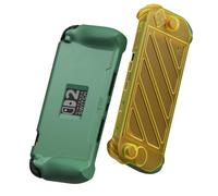 Skull & Co. Savage Raven by StandGrip Front Cover Bundle for Nintendo Switch 2: Protective Case with Textured Grips Full Protection And Hard-Shell Front Cover Handheld Design- Green+Yellow