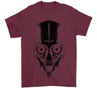 Skull Con Spada Gothic Heavy Metal Rock T-Shirt Uomo 100% Cotone
