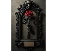 Skull & Crimson Rose: 100 Pages Lined Notebook | Gothic Dark Romance Journal