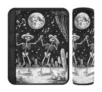 Skull Dancing Black Gothic 2 Pack cintura di sicurezza pad rilascio stress al collo e alle spalle per aeroplano accessori para carro