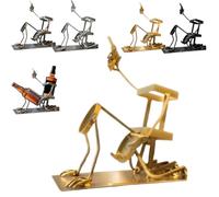 Skull Drinks and Wine Bottle Stand,Steampunk Style Beverage Display Stands for Home,Creative Wine Whiskey Bottles Metal Holder Decor (Gold)