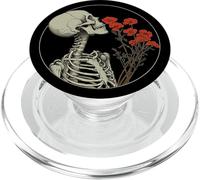 Skull Floral Gothic Flowers Bouquet Dark Wildflowers Art PopSockets PopGrip per MagSafe