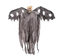 Skull Ghost Outdoor Decoration, scheletro hangovole di Halloween con occhi luminosi per arredamento da cortile, oggetti spaventosi a tema horror feste a tema ossessionato di fuga per la casa per la ca