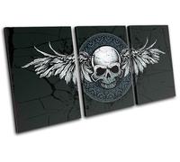 Skull Gothic Rock Tattoo Illustration Canvas Art Picture Print Decorative