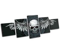 Skull Gothic Rock Tattoo Illustration Canvas Art Picture Print Decorative