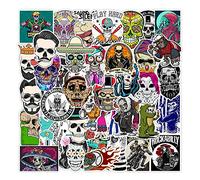 Skull Graffiti Sticker Pack 100 pezzi di decalcomanie in vinile impermeabili per bottiglie d'acqua, computer portatili, automobili, skateboard, decorazioni per caverne da uomo