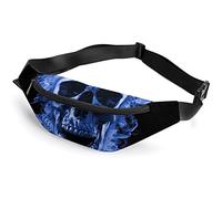 Skull In Blue Fire Spray Paint Ink, sportivo per bambini per adulti per uomo donna