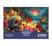Skull in GardenExpert-Level Jigsaw Puzzles for Adults A 1000-Piece (Advanced) Set of Seemingly Impossible, Hard, And Extremely Difficult Challenging Puzzle Educational Games - The Ultimate Test And G