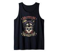 Skull Motorcycle Gift Biker Vintage Legends Never Die Canotta
