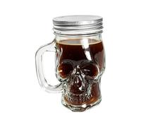 Skull Mug - Halloween Beer Mug | 500ml Clear Skull Drinking Cups with Lid