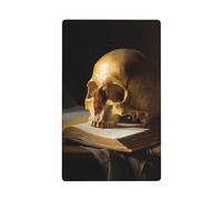 Skull On an Open Book Single Toggle Blank Wall Plate Light Switch Cover Decorativo 1 Gang per Cucina Camera Bagno Dimensioni 11,4 x 7 cm
