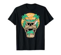 Skull Pakes Time To Chill On The Beach Maglietta