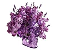 Skull Planter - Wall Mount Floral Container | Alternative Decor Flower Pot, Creepy Botanical Containers, Skeleton Plant Container, Goth Vase for Home Decor Indoor Outdoor Bedroom Patio Door Gate Livin