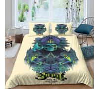 skull priestSet Di Copripiumino morbida 3 pezzi motivo 3D con cerniera gothic horror art copripiumino con federa soffice ultra morbido e traspirante for bambini adulti ragazzi Super king（260x220cm）