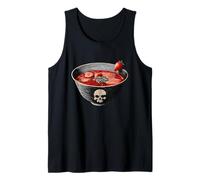 Skull Ramen Bowl Strawberry Gothic Horror Food Art Canotta
