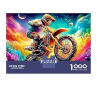 Skull Rider 1000 Pezzi Puzzle Divertente Decorazione Per La Casa Rider Vibrant Psychedelic Art Puzzle GiocattoloPuzzle Antistress Per Regali 70x50cm/1000pcs