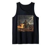 Skull Rider in Tempesta con Sentieri di Fuoco Canotta