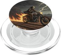 Skull Rider in Tempesta con Sentieri di Fuoco PopSockets PopGrip per MagSafe