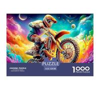Skull RiderProfessional-Grade Jigsaw Puzzles for Adults A Demanding 1000-Piece (Advanced) Challenging Puzzle Games Experience - Serves As An Excellent And Enjoyable Gift for Adults And Kids Age 12 Ye