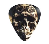 Skull Rock Roll Skeleton Bone Print 12 pezzi plettri per chitarra e ukulele, regalo unico per chitarra