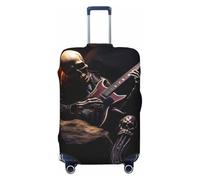 Skull Rock Roll Skeleton Bone Print Travel Luggage Cover Baggage Cover Protector Skins 45-81,7 cm, Nero , M