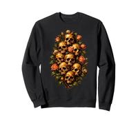 Skull Rose Bouquet Dark Gothic Vanitas Art Floral Felpa