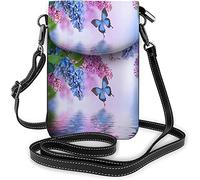 Skull Roses Borsa piccola per cellulare Bloom Flower Horror Bone Borsa a tracolla Rock-N-Roll per portafogli da donna Nero Bianco